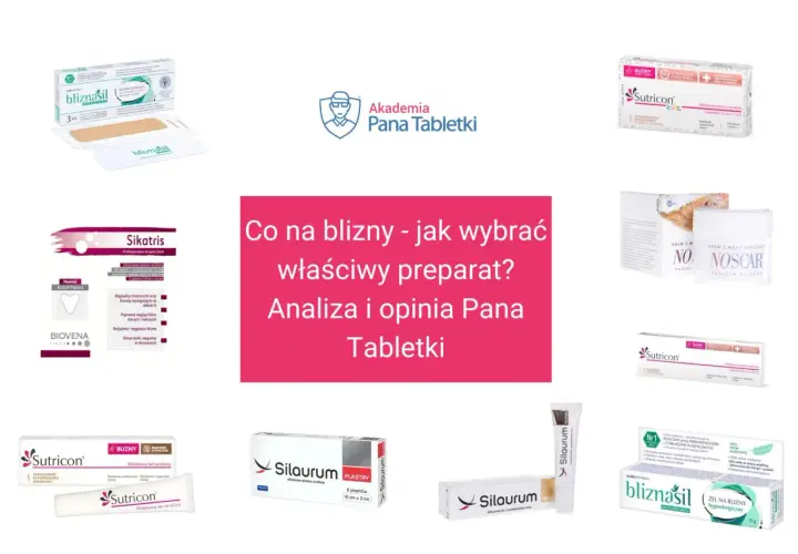 Plastry i żele na blizny, w tym bliznasil, w analizie Pana Tabletki.