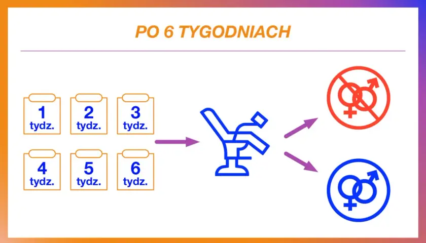 Po 6 tygodniach połogu wizyta u lekarza może oznaczać powrót do aktywności seksualnej lub jej brak, zależnie od zaleceń.
