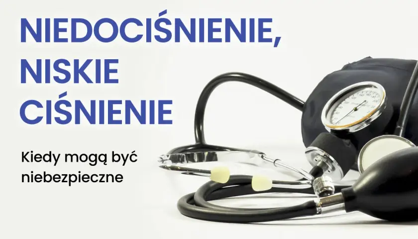 Niskie ciśnienie, niedociśnienie i jego niebezpieczne objawy. Ciśnieniomierz i stetoskop na białym tle.
