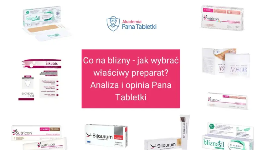 Plastry i żele na blizny, w tym bliznasil, w analizie Pana Tabletki.